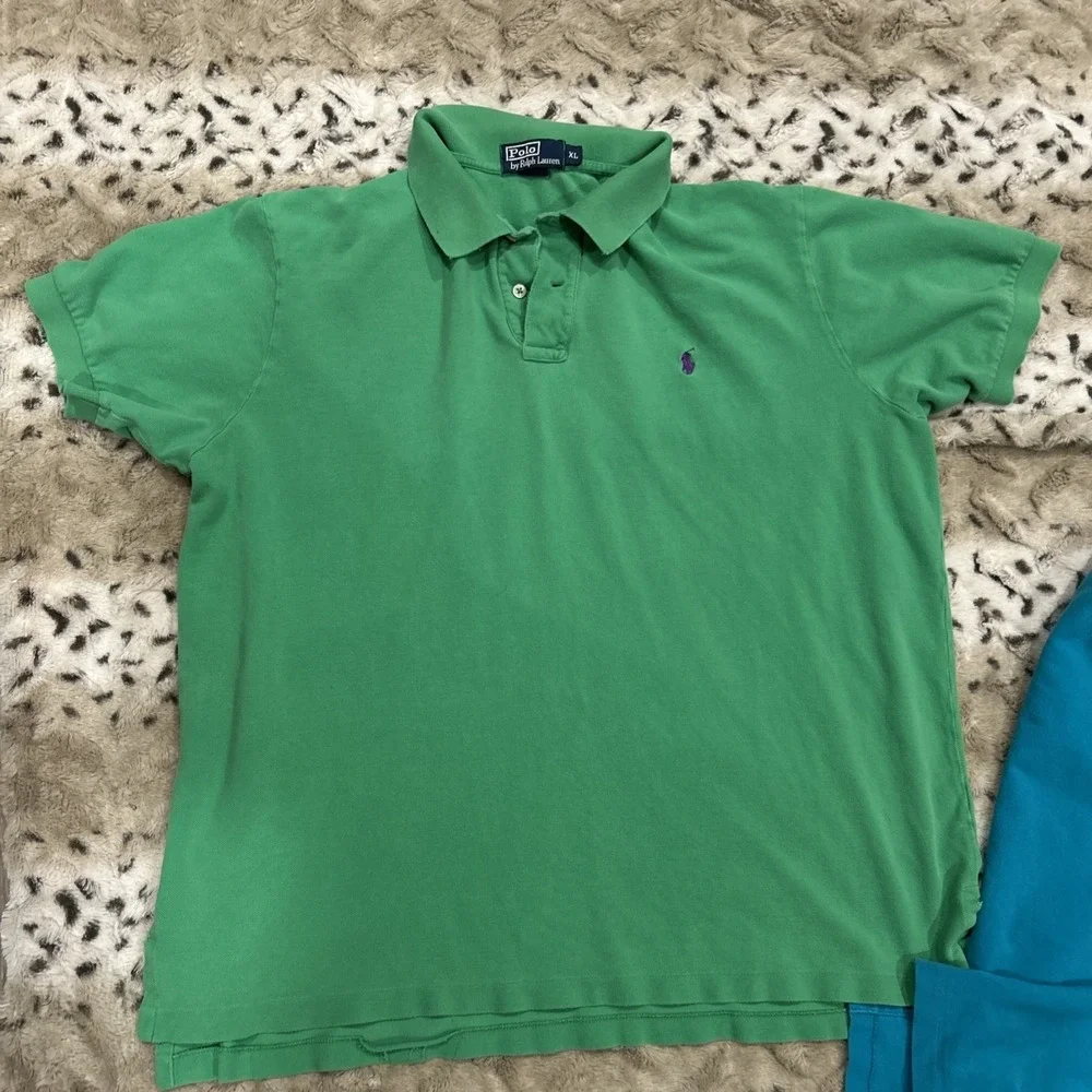 2 POLO RALPH LAUREN SHORT‎ SLEEVE POLO SHIRTS SIZE XL 100% COTTON
